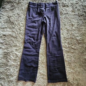 Women's Juniors Maurices Navy Dress Pants Straight Wide Leg Size 11 / 12 long